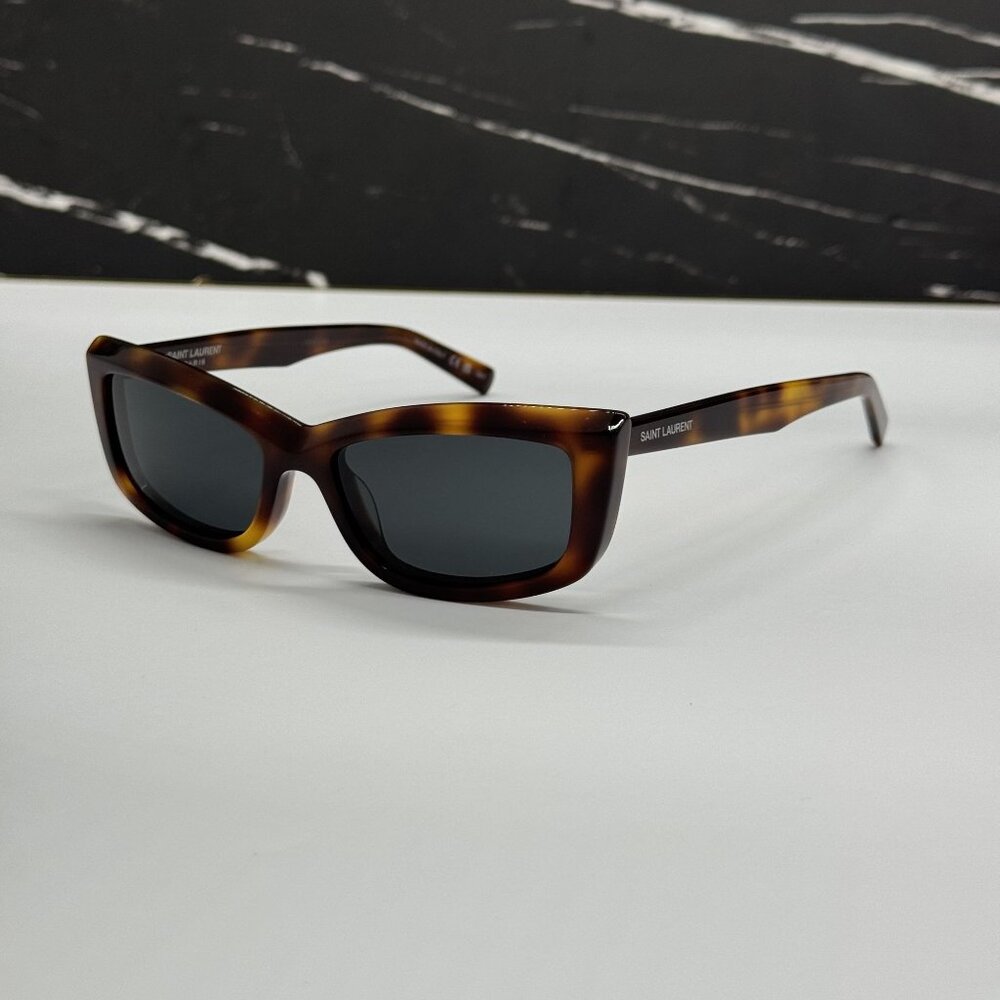 NEW SAINT LAURENT SL658 002 CAT EYE HAVANA WOMEN SUNGLASSES SL 658 002